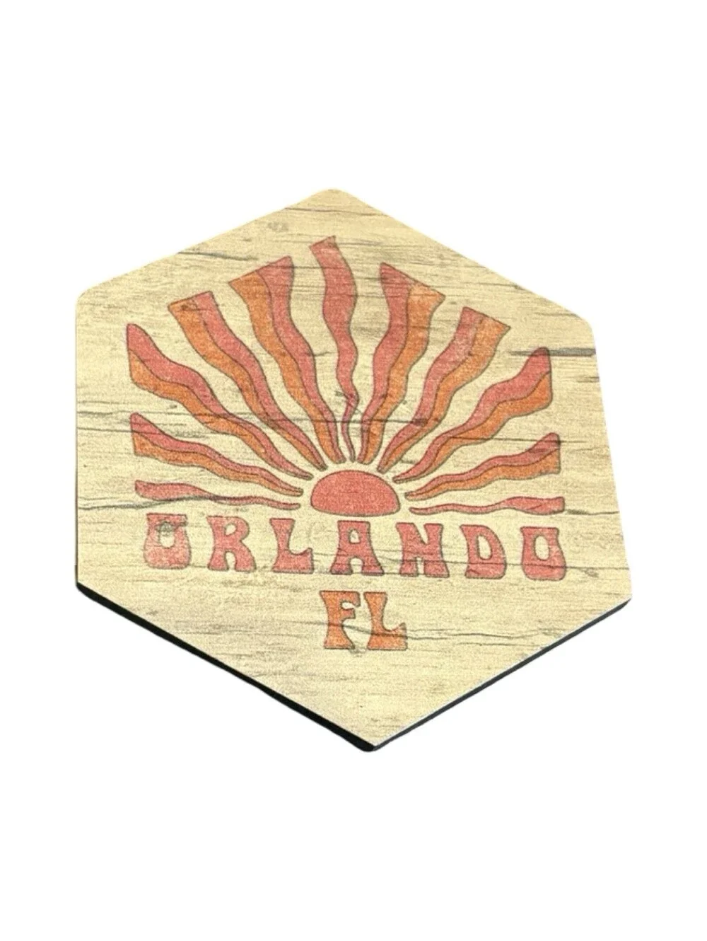 Orlando Florida Wood FRIDGE MAGNET travel souvenir 4”